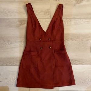 Forever 21 Burgundy suspender dress